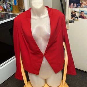 Allegra k NWT L RED LINED CROPPED BLAZER